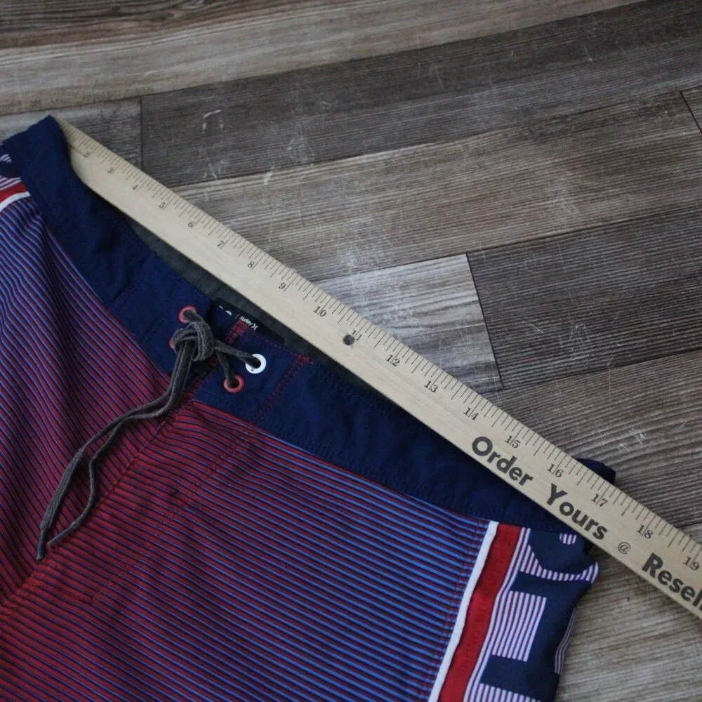 Hurley Board Shorts Mens 33 Blue USA Olympic Team Phantom Swim Trunks Quick Dry